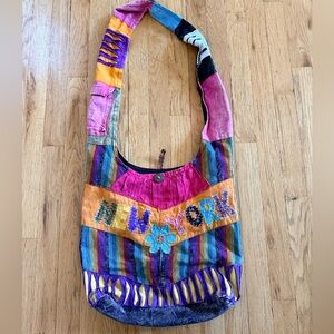 Colorful Patchwork New York Shoulder Bag